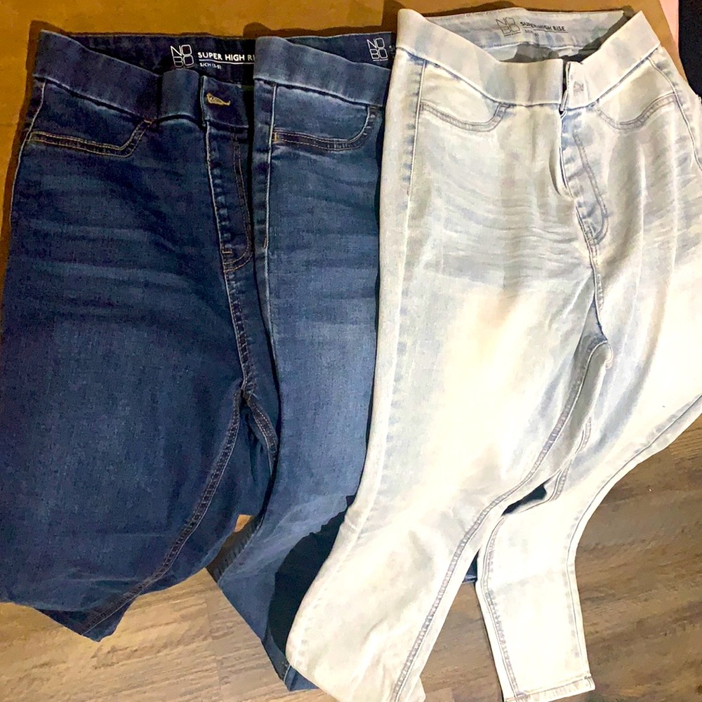 Super high rise skinny jeans